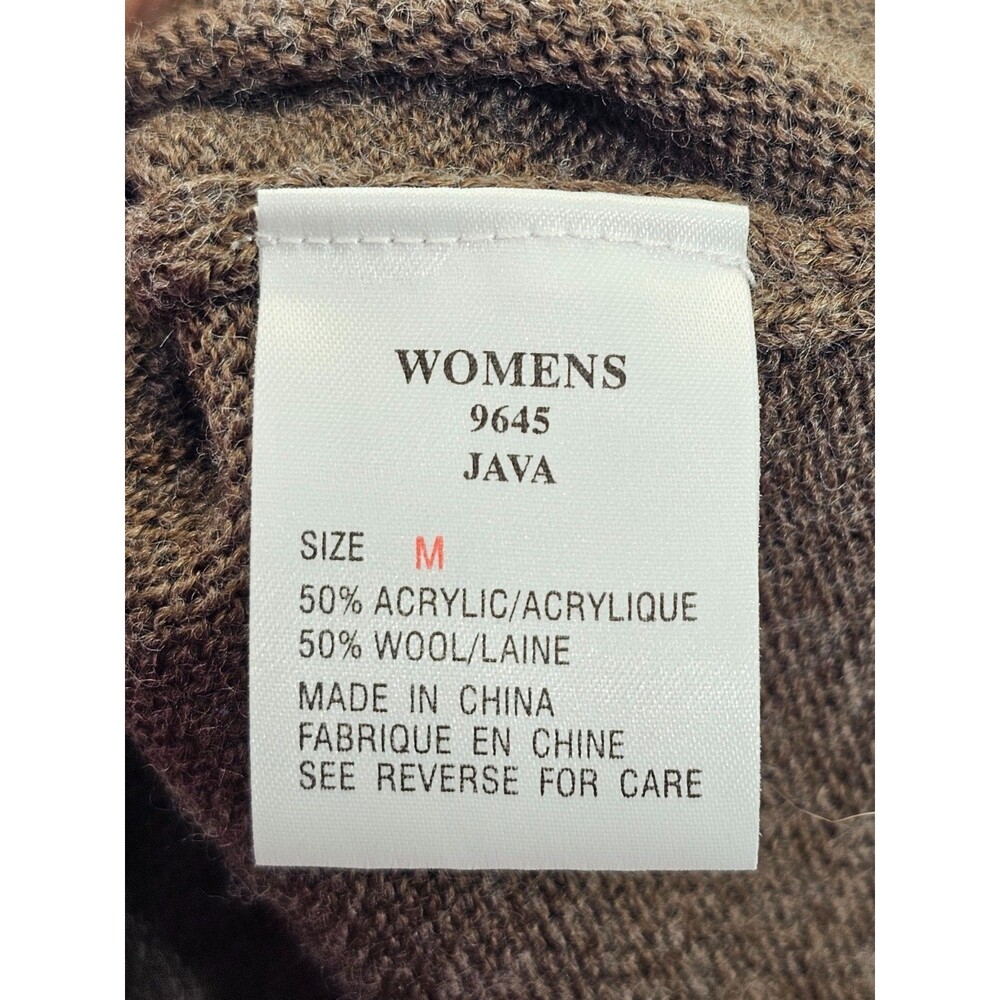 WOOLRICH Java Green Zip Front Wool Blend Cardigan‎ Sweater Women's Medium EUC - Picture 6 of 7